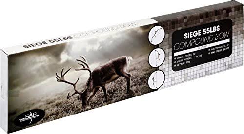 SAS Siege 55 lb Compound Bow w/ 5-Spot Paper Target - Camo
