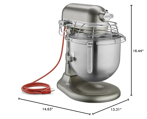 KitchenAid KSM8990CU 8-Quart Commercial Countertop Mixer, 10-Speed, Gear-Driven, Contour Silver