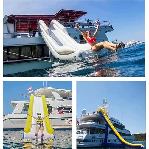 Private Yacht Inflatable Slide Water Floating Adult Game Water Sports Fun Toy Bouncer Water Trampoline with Air Pump