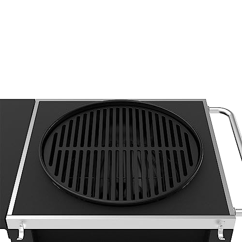Nexgrill Premium 22" Charcoal Barrel Grill with Side Shelf, 550 sq. in. of Cooking Space, Perfect for Outdoor Cooking, BBQ, Camping, Patio, Backyard Barbeques, Black, 810-0025