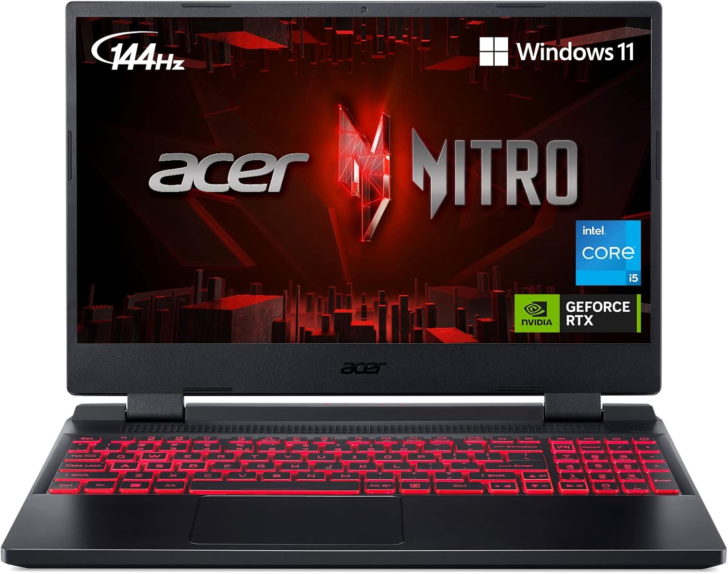 acer Nitro 5 AN515-58-525P Gaming Laptop |Core i5-12500H | NVIDIA GeForce RTX 3050 & 21.5 Inch Full HD (1920 x 1080) IPS Ultra-Thin Zero Frame Computer Monitor (HDMI & VGA Port)