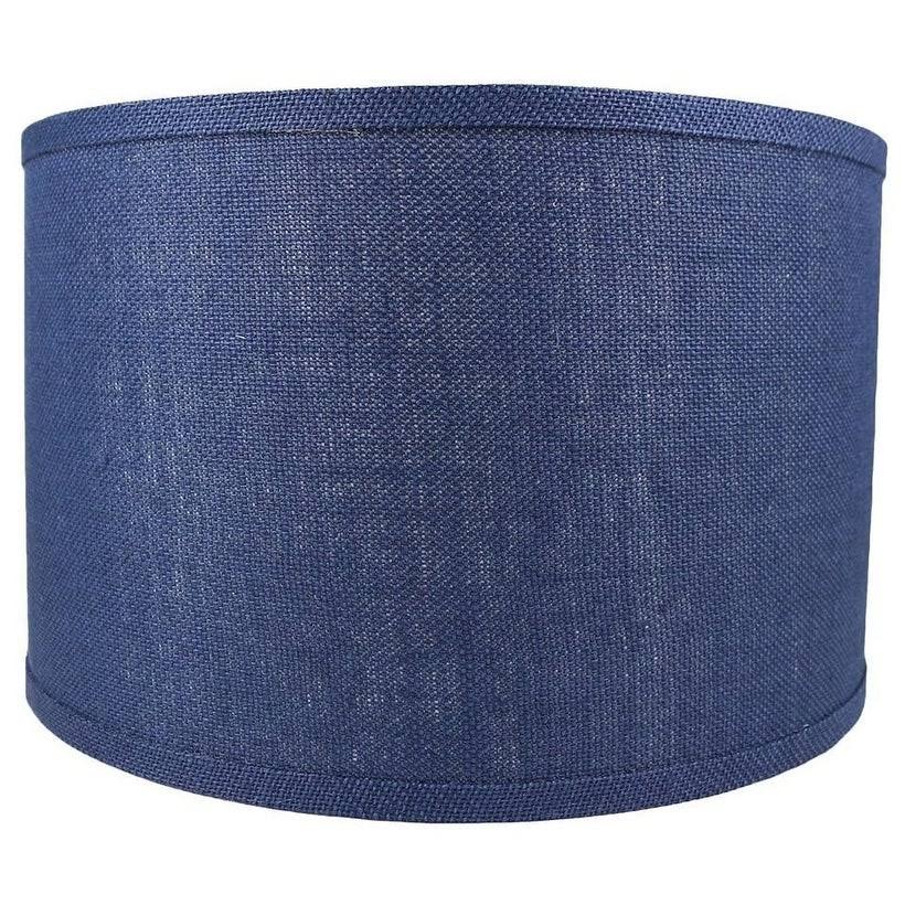 Classic 16x22 Burlap Drum Lamp Shade Urbanest Color: Navy Blue
