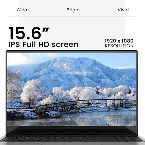 thunderb E156S 15.6" Laptop - Intel Quad-Core, 12GB RAM, 1TB SSD, Windows 11 Pro, Fingerprint, Backlit Keyboard, HDMI, Bluetooth, USB 3.0, HD Webcam, Superior Sound
