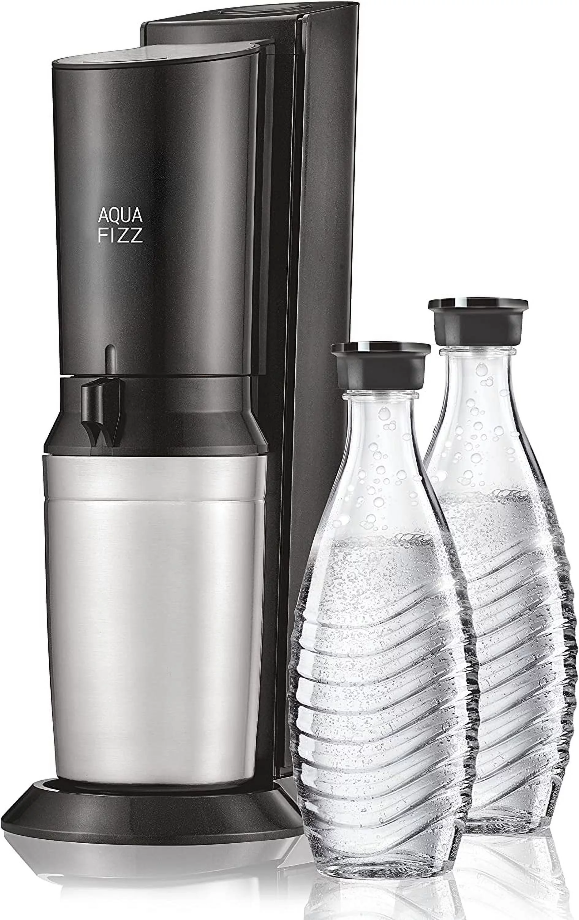 SodaStream Aqua Fizz Sparkling Water Maker Kit (Black) with Co2 & Glass Carafes