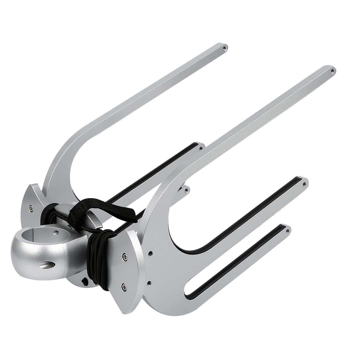 TCMT 2 Racks CNC Wakeboard Tower Rack CFR-KWA-2 Bat Back Boat Surfboard / Kneeboard Holder Silver