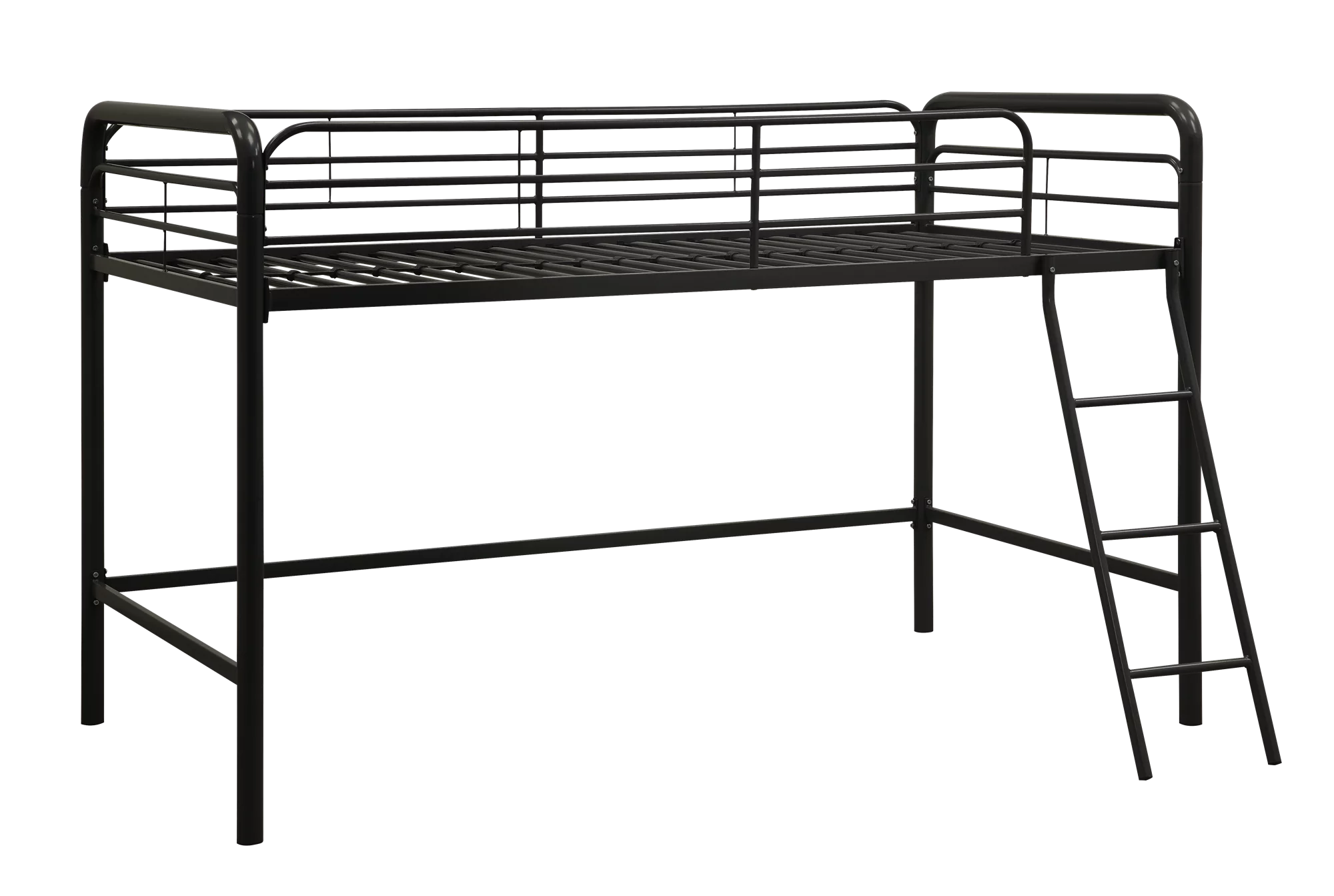 DHP Jett Junior Twin Metal Kids Loft Bed, Black