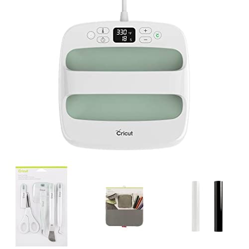 Cricut EasyPress 2 Heat Press Machine (9 in x 9 in), Ideal for T-Shirts, Tote Bags, Pillows, Aprons & More, Precise Temperature Control, Features Insulated Safety Base & Auto-Off, Mint