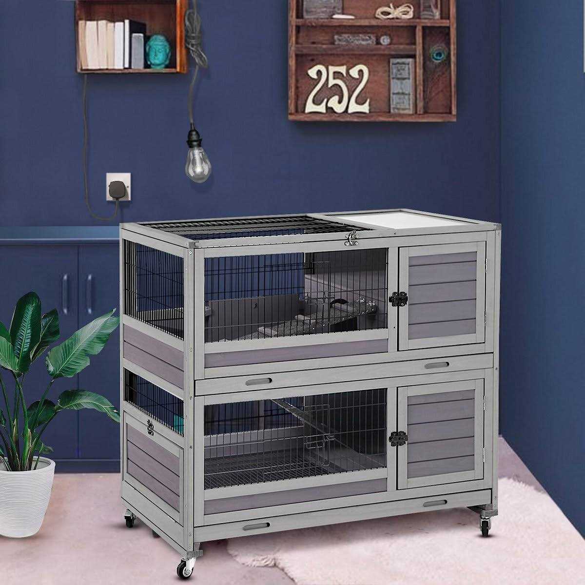Aivituvin Rabbit Hutch Outdoor Bunny Cage AIR18 - Pet Supplies online store
