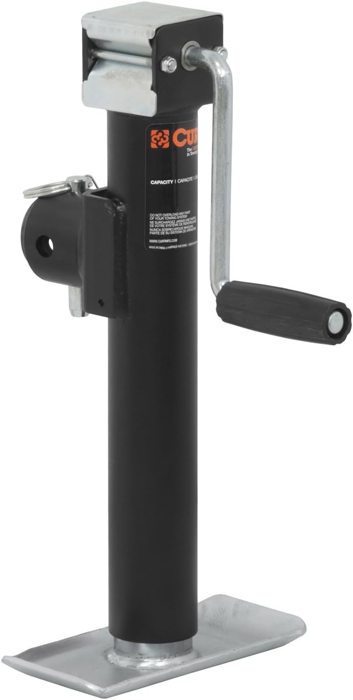 CURT 28321 Weld-On Pipe-Mount Swivel Trailer Jack, 2,000 lbs. 10 Inches Vertical Travel Pack of 2