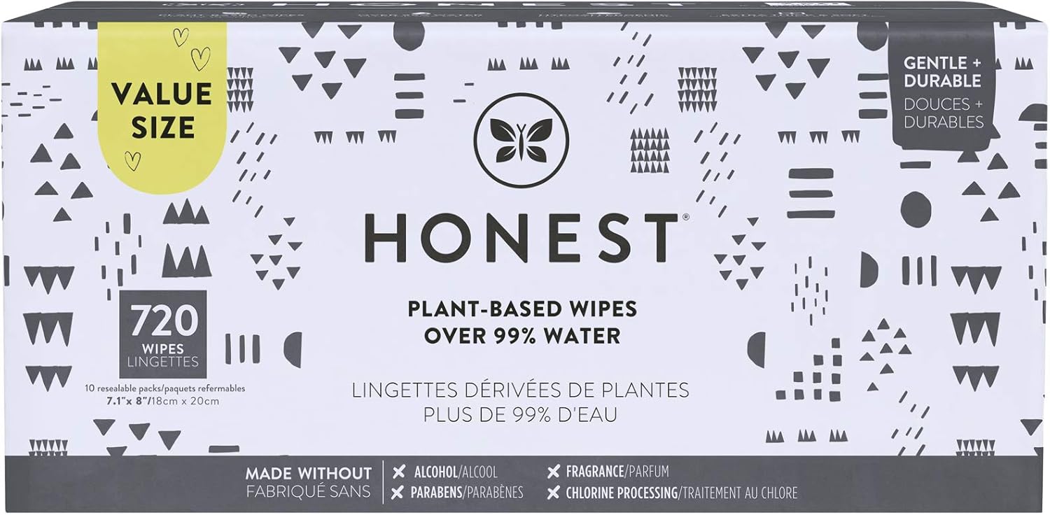 The Honest Company Wipes, Pattern Play, 720 Count Pack of 2
