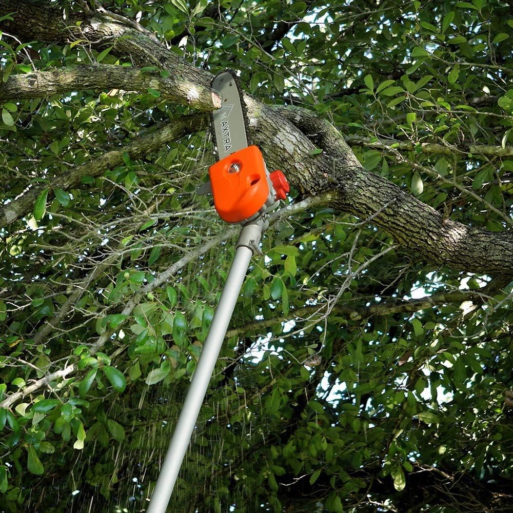 MAXTRA Gas Powered Pole Saw, 90-180 Rotatable Cordless Extension Chainsaw for Tree Trimming with 3.6ft Extension Pole Reach to 16 feet for Tree Limb Branches Pruning