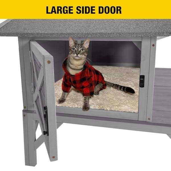 Aivituvin AIR92 Premium Wooden Cat House for Feral Cats - Pet Supplies online store
