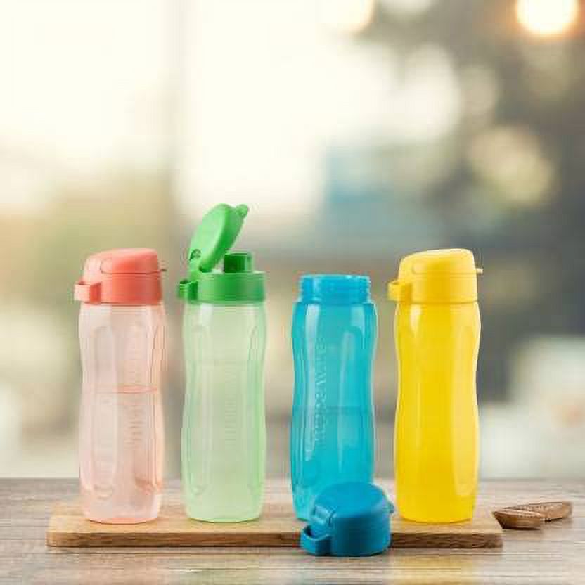 Tupperware AquaSlim Water Bottles 500 ml Pack of 4 (Multicolor)