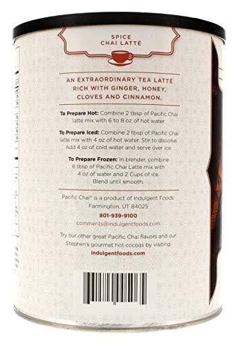Pacific Chai Spice Chai Latte Instant Powdered Mix, 3 Pound Canister (Pack of 6)