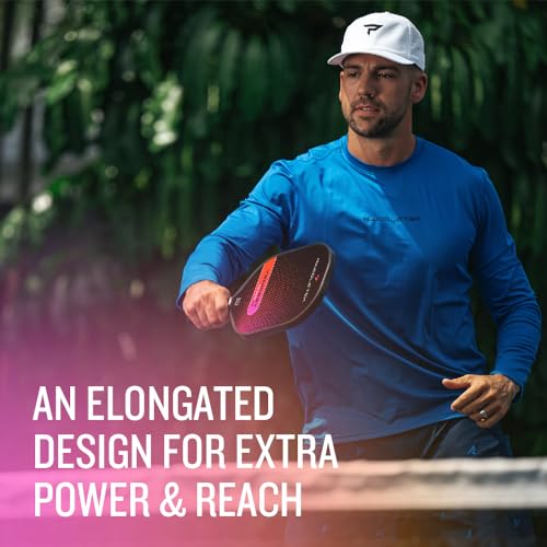 Paddletek Tempest Reign V3 Pickleball Paddle | Professional Pickleball Paddles with Polymer Honeycomb Core, ICED Carbon Fiber Surface, Tempest PolyCore & High Tack Performance Grip | USAPA Approved