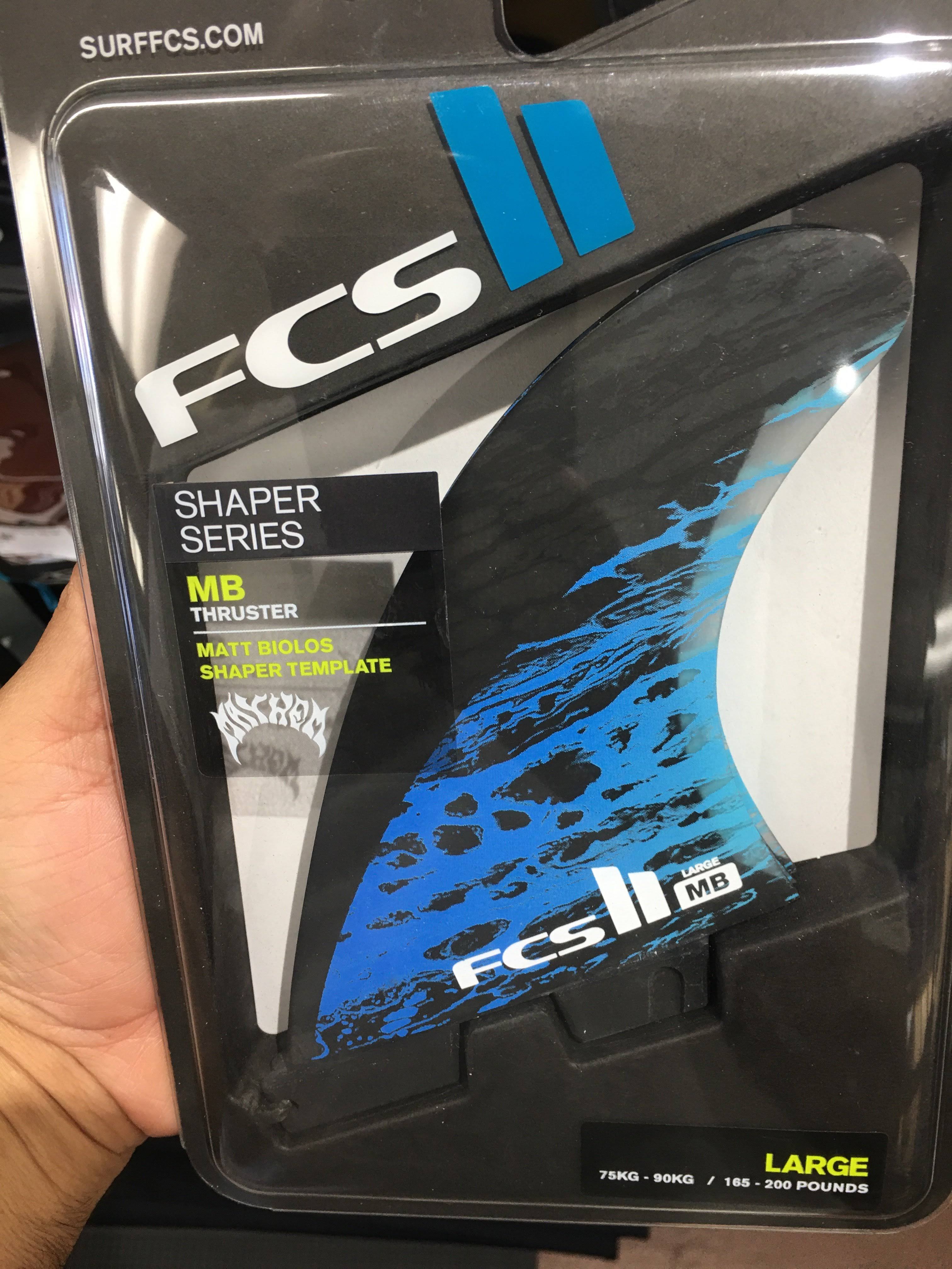 FCS II Matt Biolos PC Carbon Tri Fins Medium / Green