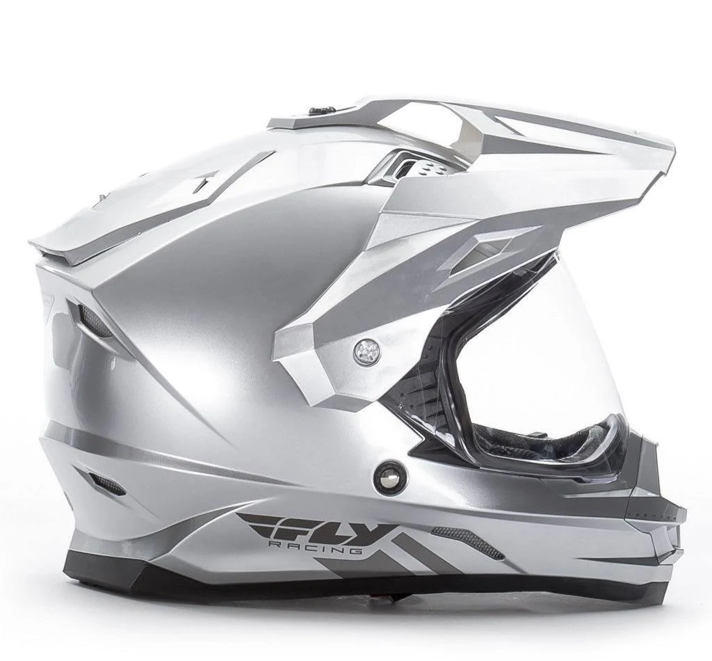 Fly Racing Trekker Solid Helmet Silver