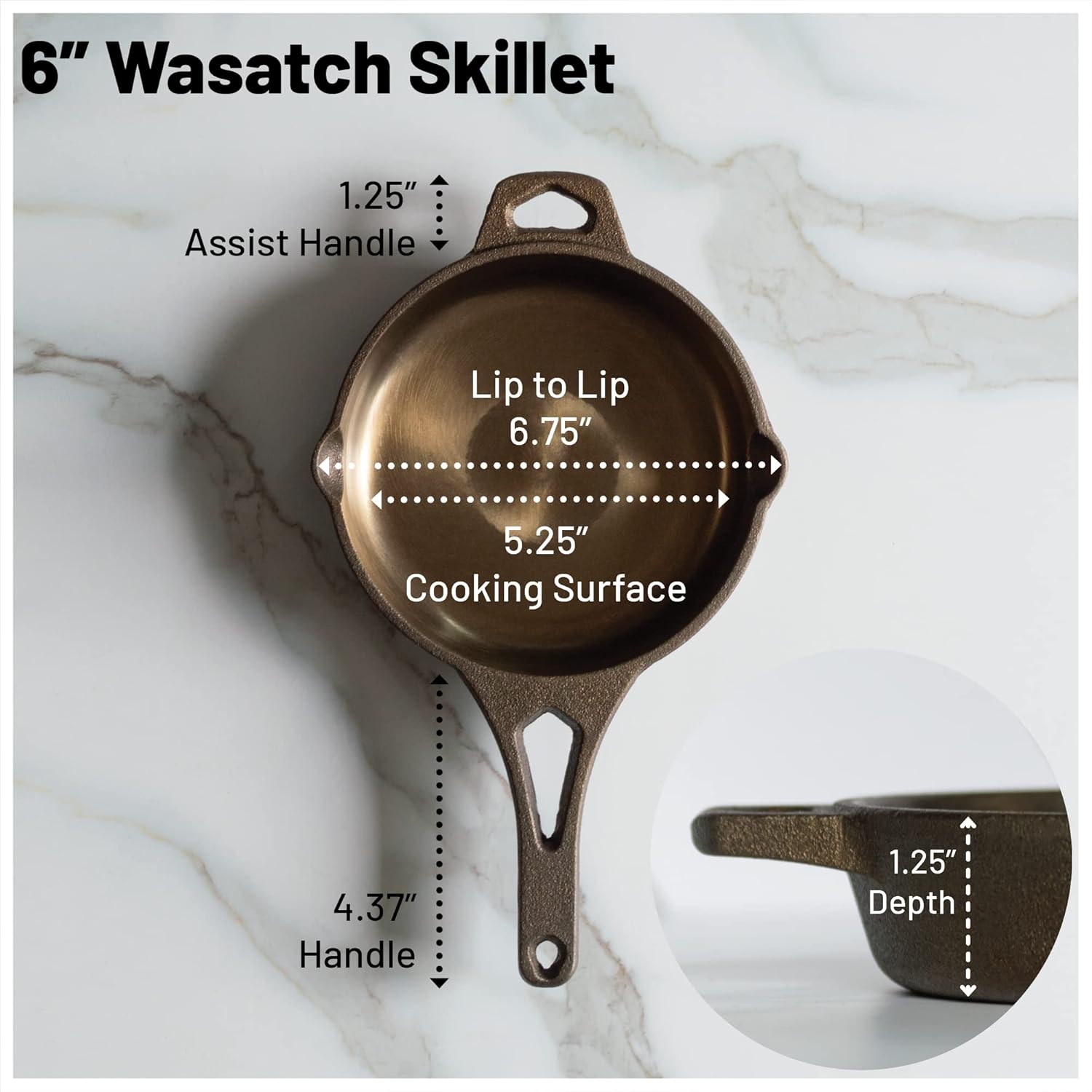 Backcountry Iron Round Wasatch Smooth Cast Iron Skillet (10 Inch)