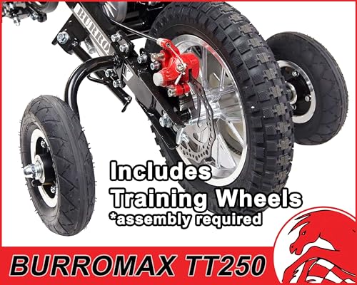 Burromax TT250 Electric Dirt Bike for Kids, 250w 24v 7ah, 2 Speeds, 14 Mph, Up to 150lb Rider, Off-Road Electric Mini Bike