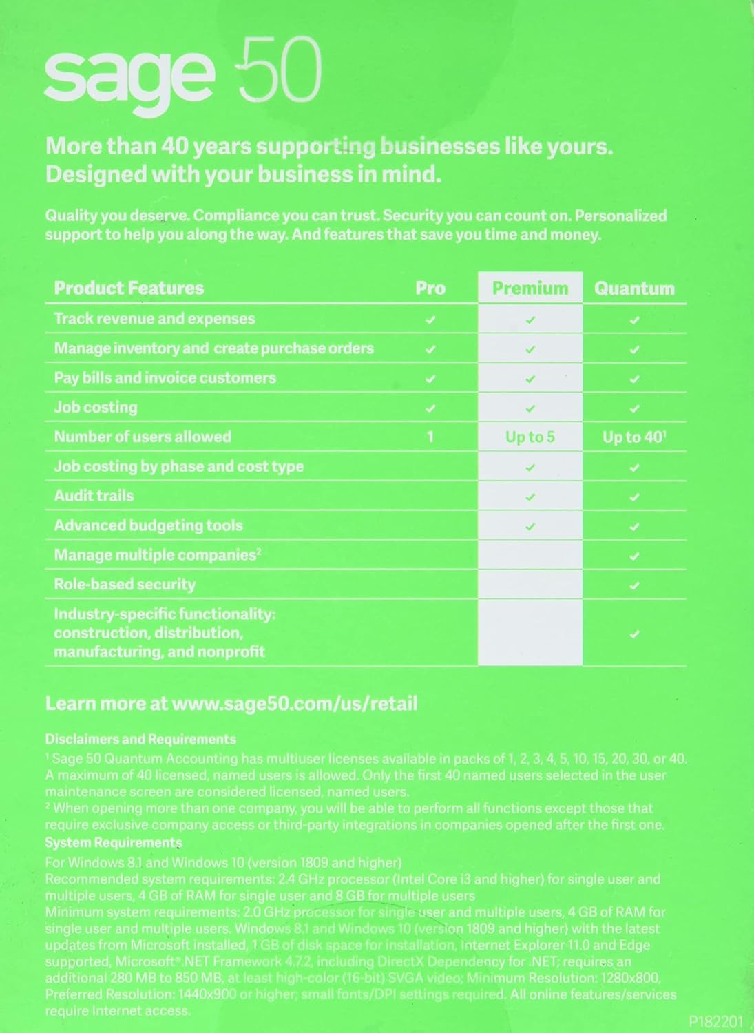 Sage 50 Premium Accounting 2022 U.S. 1-User Small Business Accounting Software [PC Download]