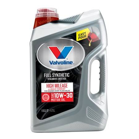 (9 Pack) Valvoline Full Synthetic High Mileage with Maxlife Technology SAE 10W-30 Motor Oil - Easy Pour 5 Quart