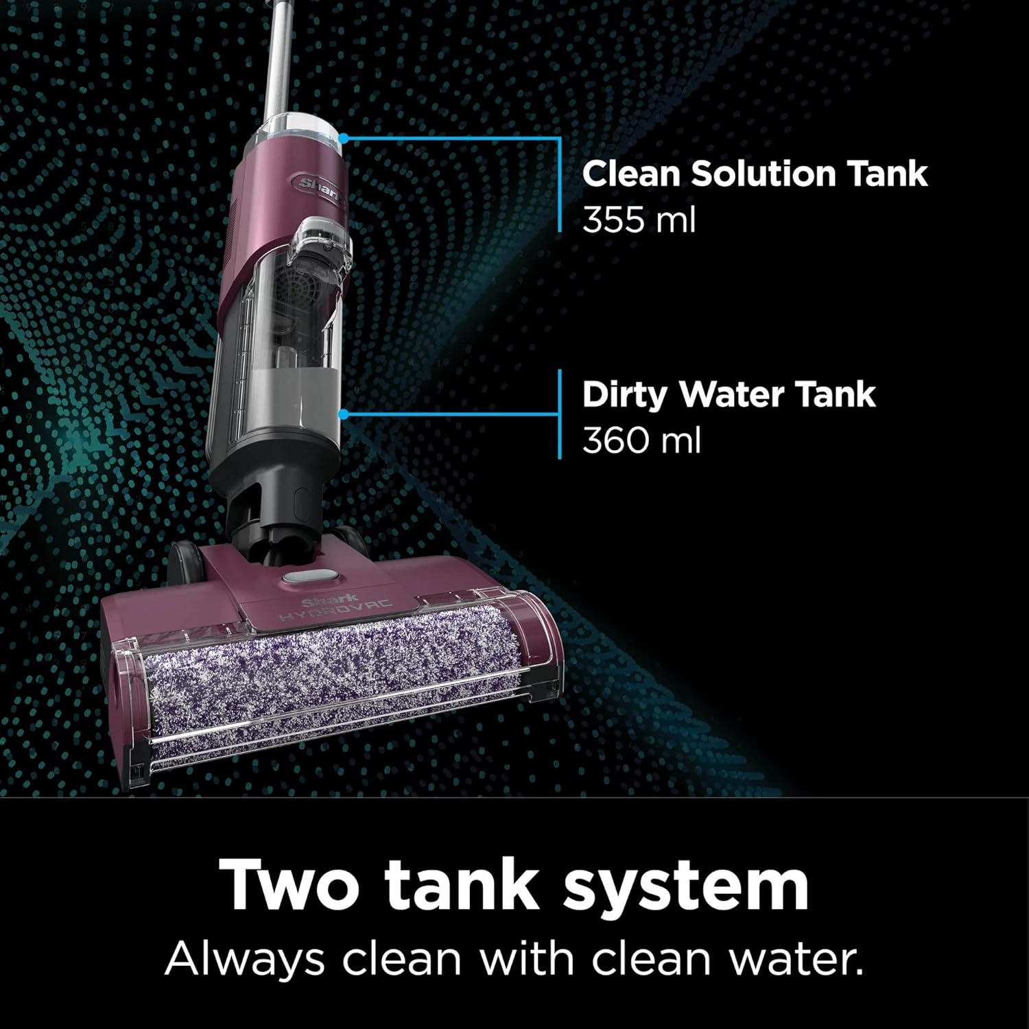 SHARK WD100 HydroVac 3-in-1 Vacuum, Mop & Self-Cleaning Corded System w/Brushroll*, Perfect for Hardwood, Tile, Marble, Laminate Area Rugs, No Solution Included* (Renewed)