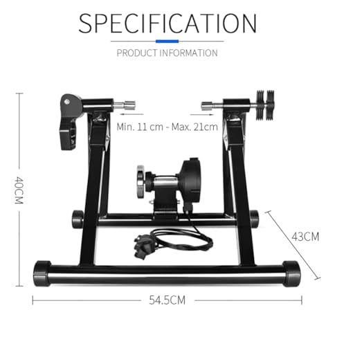 Foldable Bike Trainer, 6 Gears Bike Trainer Stand Indoor Riding, Magnetic Stationary Stand for Bicycle Cycling Training Excercise for 26-28" Mountain Bike, 700C Road Bike Trainer