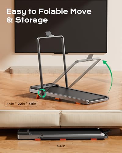 Walking Pad,Treadmill with Incline for Home Office, 2.5HP Portable Under Desk Treadmill with 265 Lbs Capacity,Remote Control, Led Display