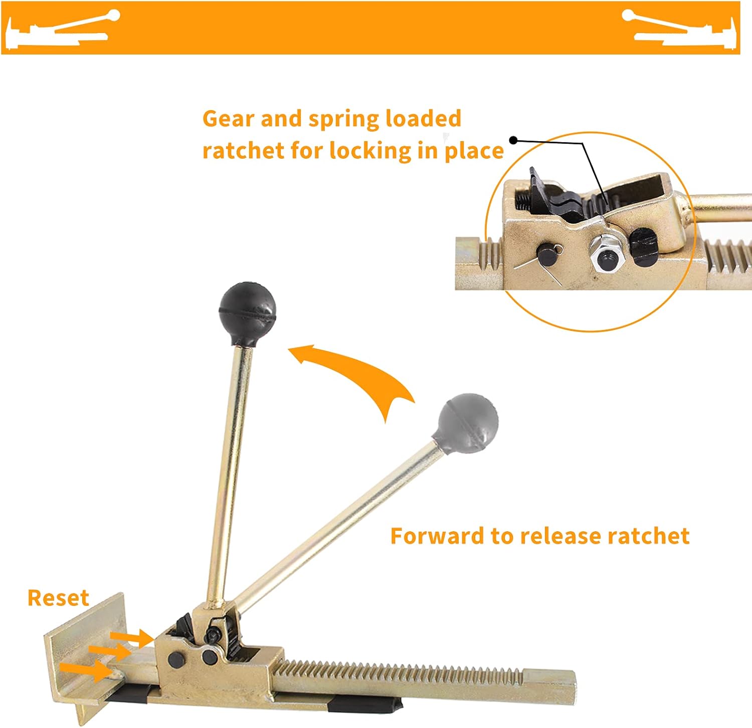 Flooring Jack Board Installation Tools - Professional Hardwood Power Flooring Jack Positioning Hand Tool for Installing