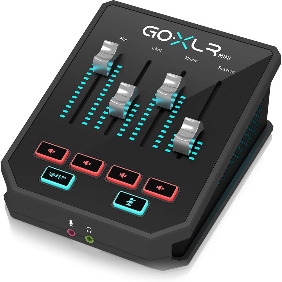 TC-Helicon GoXLR Mini Online Broadcast Mixer with USB/Audio Interface and Midas Preamp (GOXLRMINI)