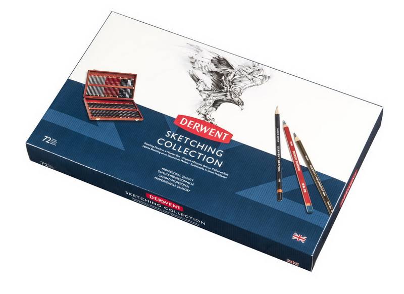 Derwent : Sketching Pencil : Wooden Box Set of 72