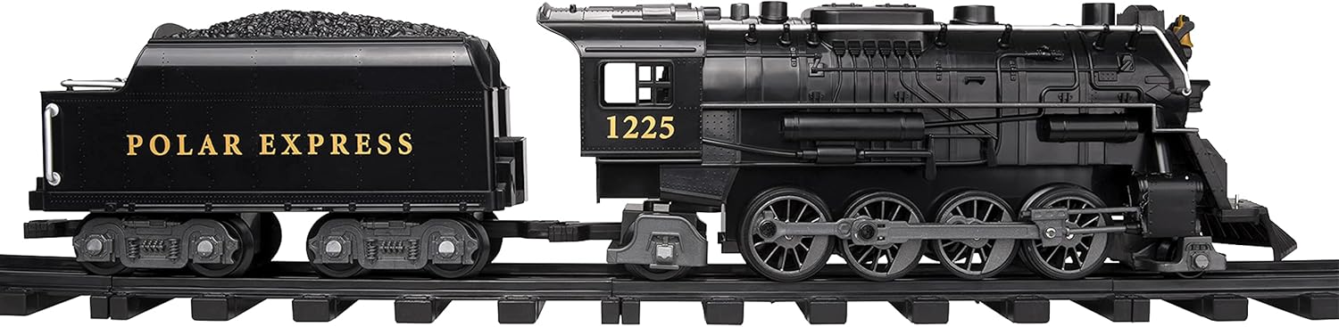 Lionel The Polar Express Ready-to-Play Set, Battery-Powered Berkshire-Style Model Train Set with Remote , Black