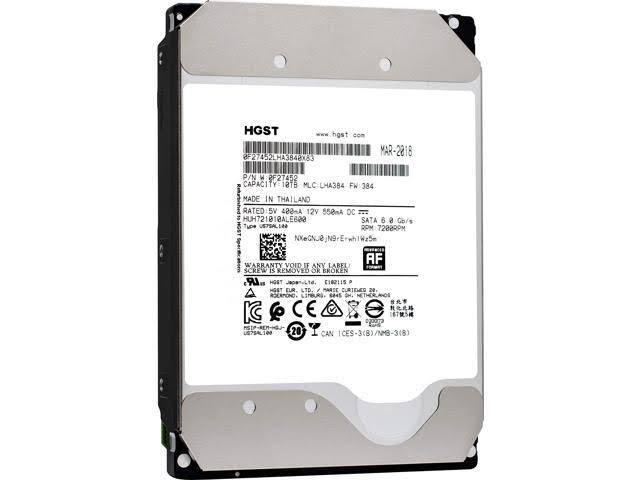 HGST Ultrastar He10 10TB SATA 3.5x22 Internal Hard Drive 0F27452