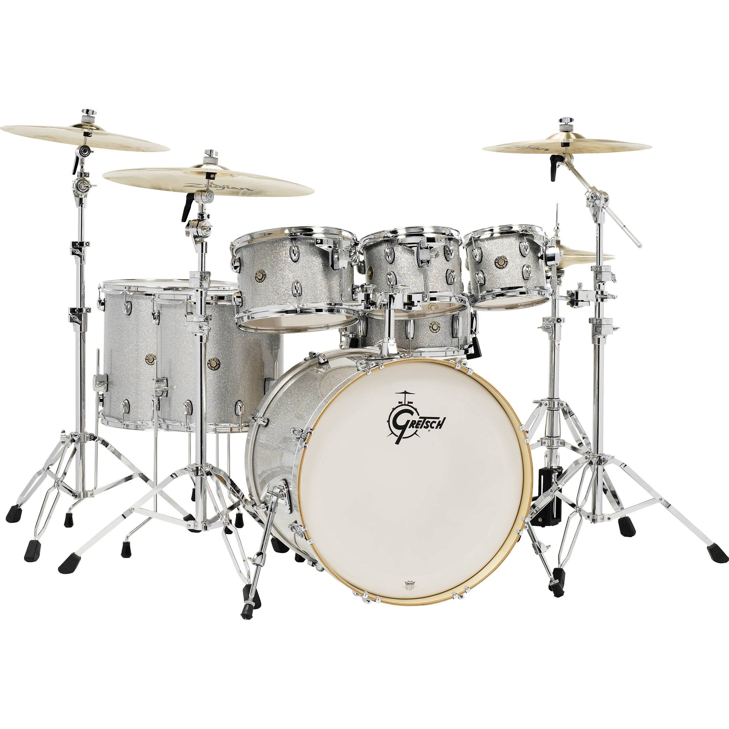 Gretsch Catalina Maple 7-Piece Shell Pack Silver Sparkle