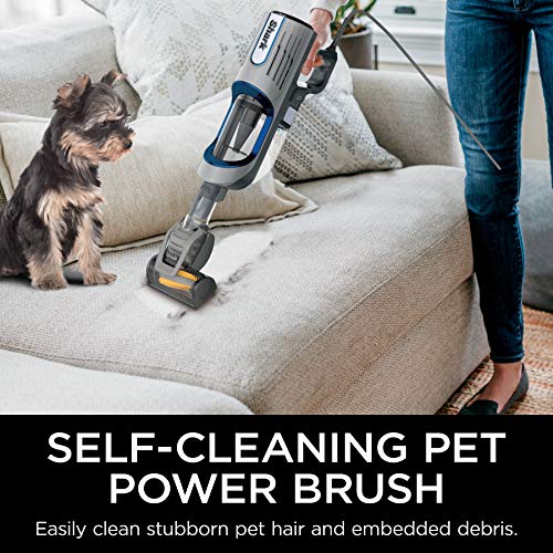 Shark HV322 Rocket Deluxe Pro Corded Stick Vacuum with LED Headlights, XL Dust Cup, Lightweight, Perfect for Pet Hair Pickup, Converts to a Hand Vacuum, with Pet Attachments, Bordeaux/Silver