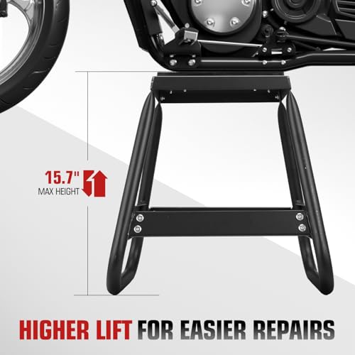 DNA MOTORING Motorcycle Lift Table 1000lbs Capacity Motorcycle Support Stand L 86.2in x W 22in Motorcycle Lift Jack Lifting Range 7.2-30.3in Black TOOLS-00780