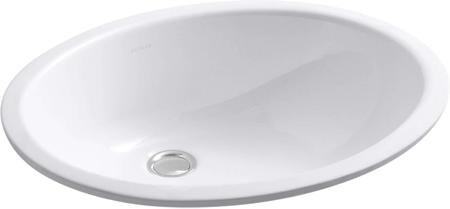 KOHLER K-2210-N-0 Caxton Bathroom Sink, White