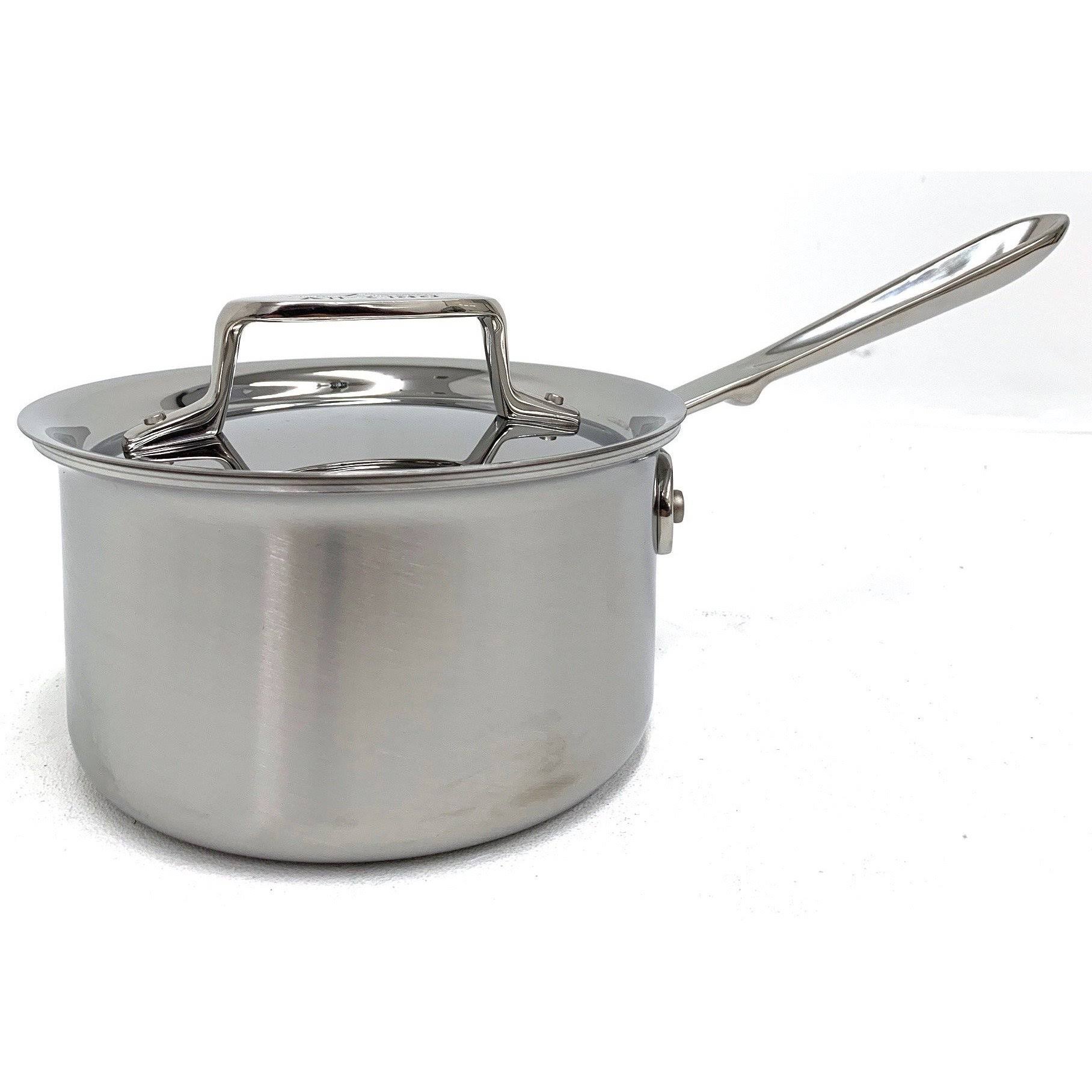 All Clad D5 Brushed Stainless 1.5 qt. Sauce Pan with Lid