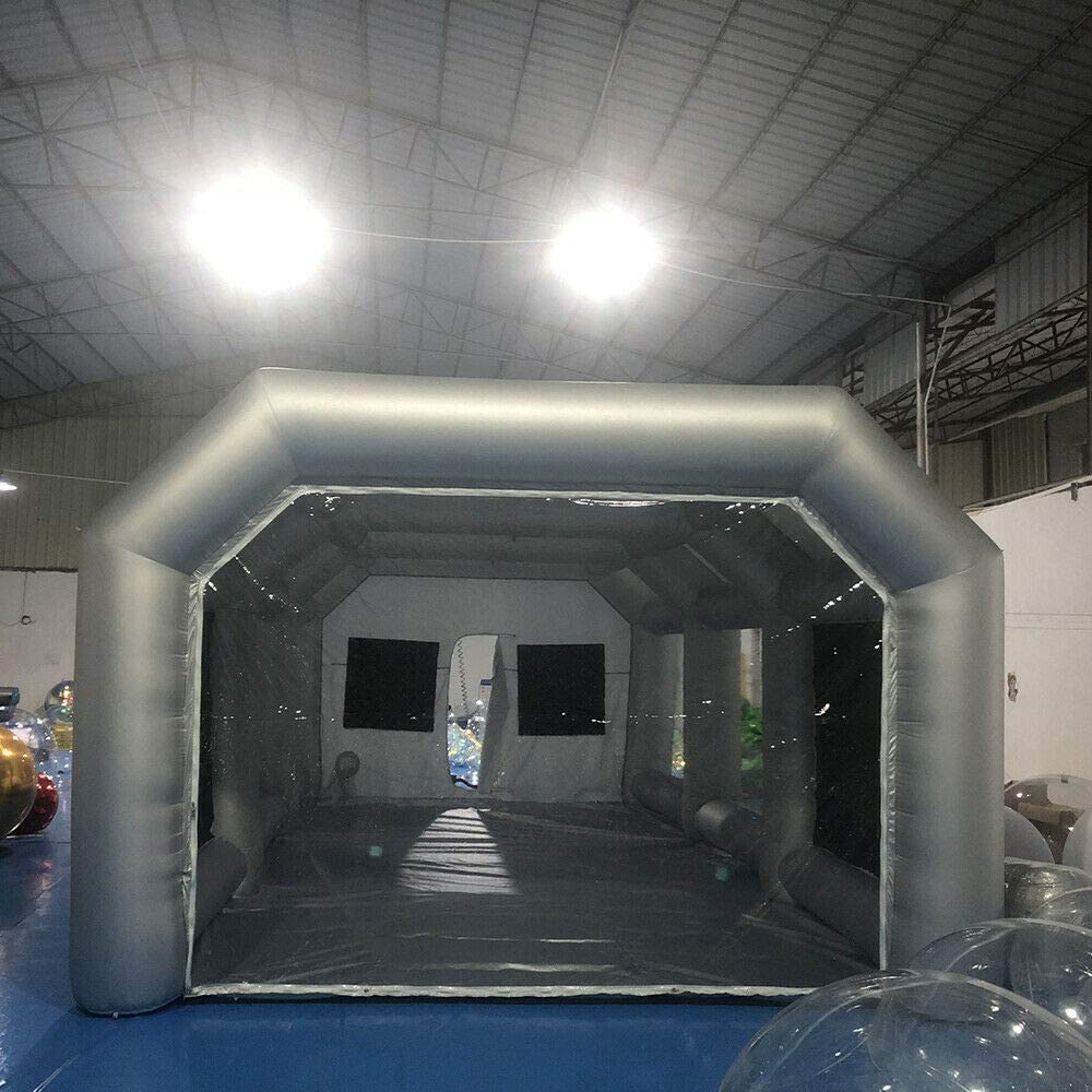DENSET 20x10x8 ft. Paint Booth Portable Spray Paint Car Tent with 2 Filter System Inflatable