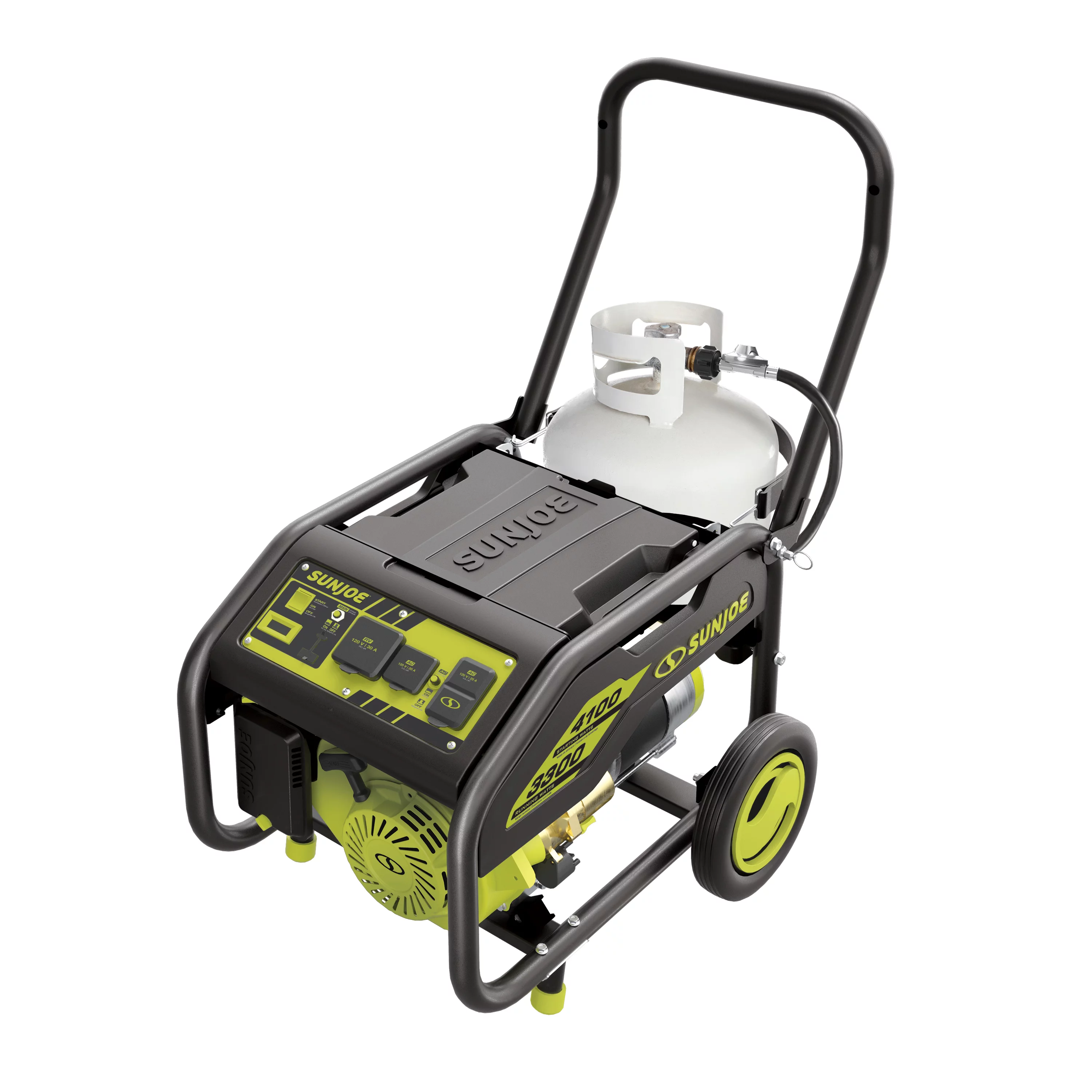 Power Joe 4100-Watt/3300-Watt Portable Propane Generator W/ Cover, 2.0-Ah Battery & Charger