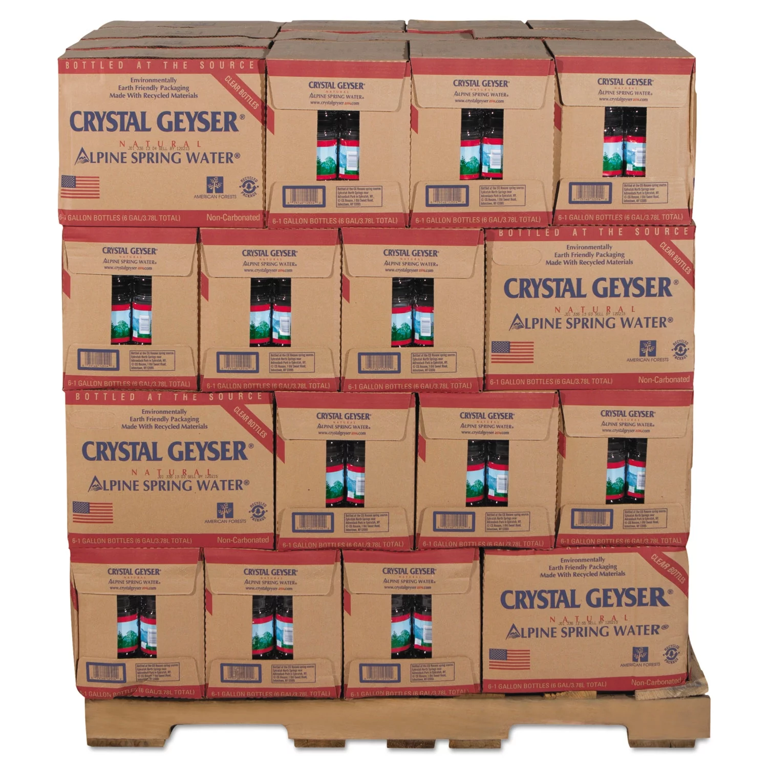 Crystal  1 gal Natural Spring Water, Pack of 48
