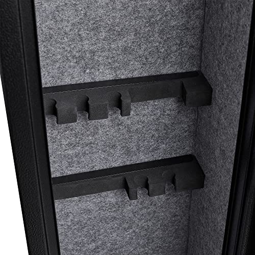 Rifle Safe Cabinet with Digital Keypad Long Gun Safe Locker for Rifle Shotgun Electronic Lock Metal Gun Cabinet with Pistol Bag and Removable Shelf Quick Access Gun Storage Cabinet Silent Mode(Black)