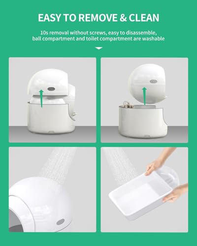Self-Cleaning Cat Litter Box, 85L Extra Large Automatic Cat Litter Box with APP Control, Safety Protection, Odor-Removal &Weight Monitoring, for Multiple Cats,White&Grey