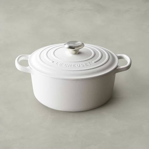 Le Creuset Signature Enameled Cast Iron Round Dutch Oven, 3 1/2-Qt., Matte White | Williams Sonoma