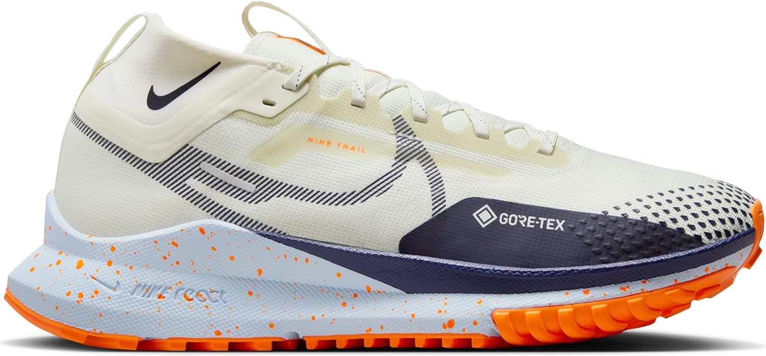 Nike Pegasus Trail 4 Gore-TEX Men's Waterproof Trail Running Shoes (DJ7926-004, ea Glass/Total Orange/Blue Tint) Size 8
