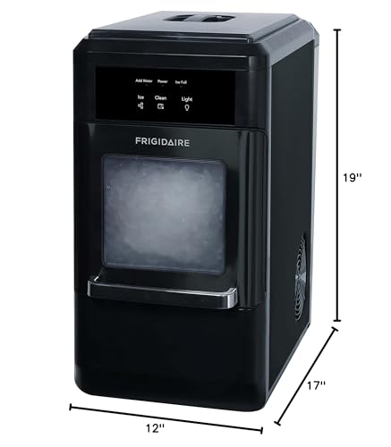 Frigidaire EFIC237 Countertop Crunchy Chewable Nugget Ice Maker, 44lbs per Day, Auto Self Cleaning