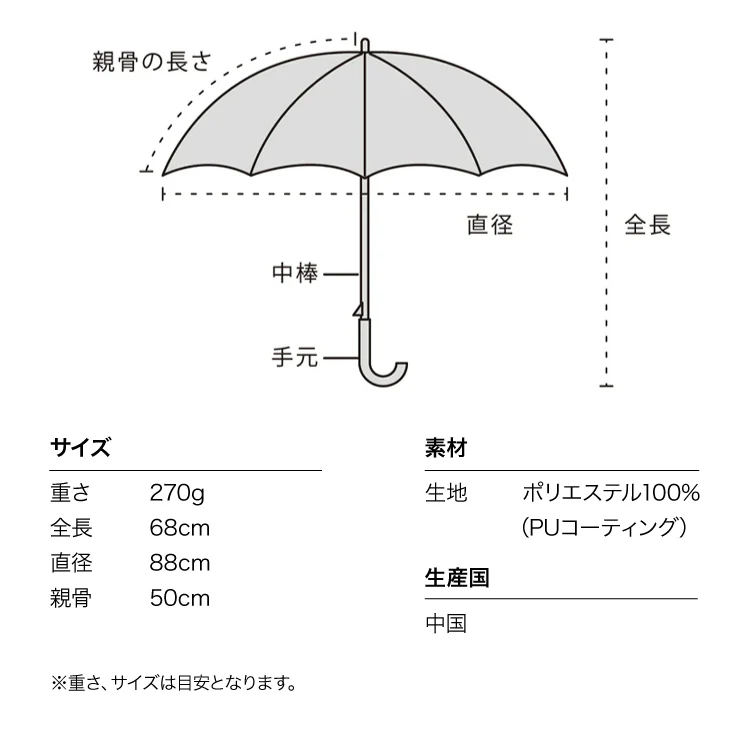 [Wpc. Official] Sun Umbrella Light Blocking Heart Mellow 50cm Complete Light Blocking Heat Insulation UV Cut Rain and Shine Dual Use Ladies Long Umbrella