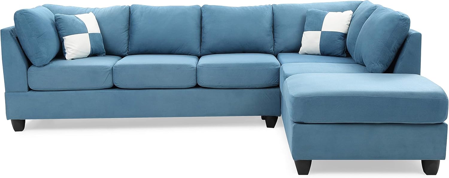 Glory Furniture Malone Sectional, White