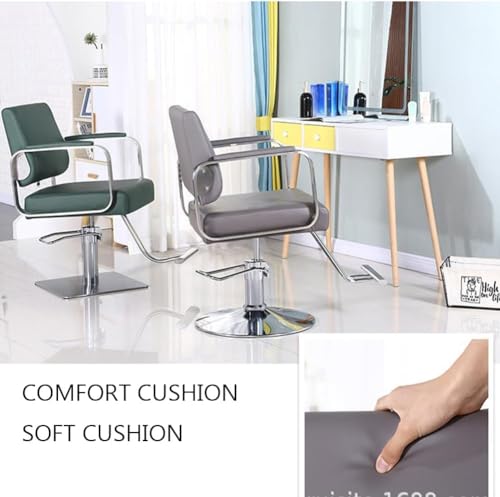 barber chair, Salon Chair for Hair Stylist Stylist Chair with Heavy Duty Hydraulic Pump, 360 Degrees Swivel Spa Beauty Equipment for Hair Stylist Women Man,Grey,A