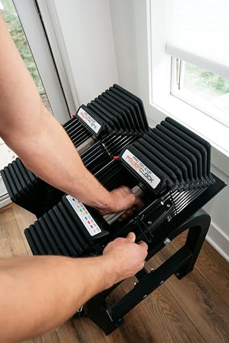 PowerBlock Pro 100 Adjustable Dumbbell, Sold As A Single Unit 5-100 lb Dumbbell &ndash; Durable Steel Build, Innovative Workout Equipment, Strength Training